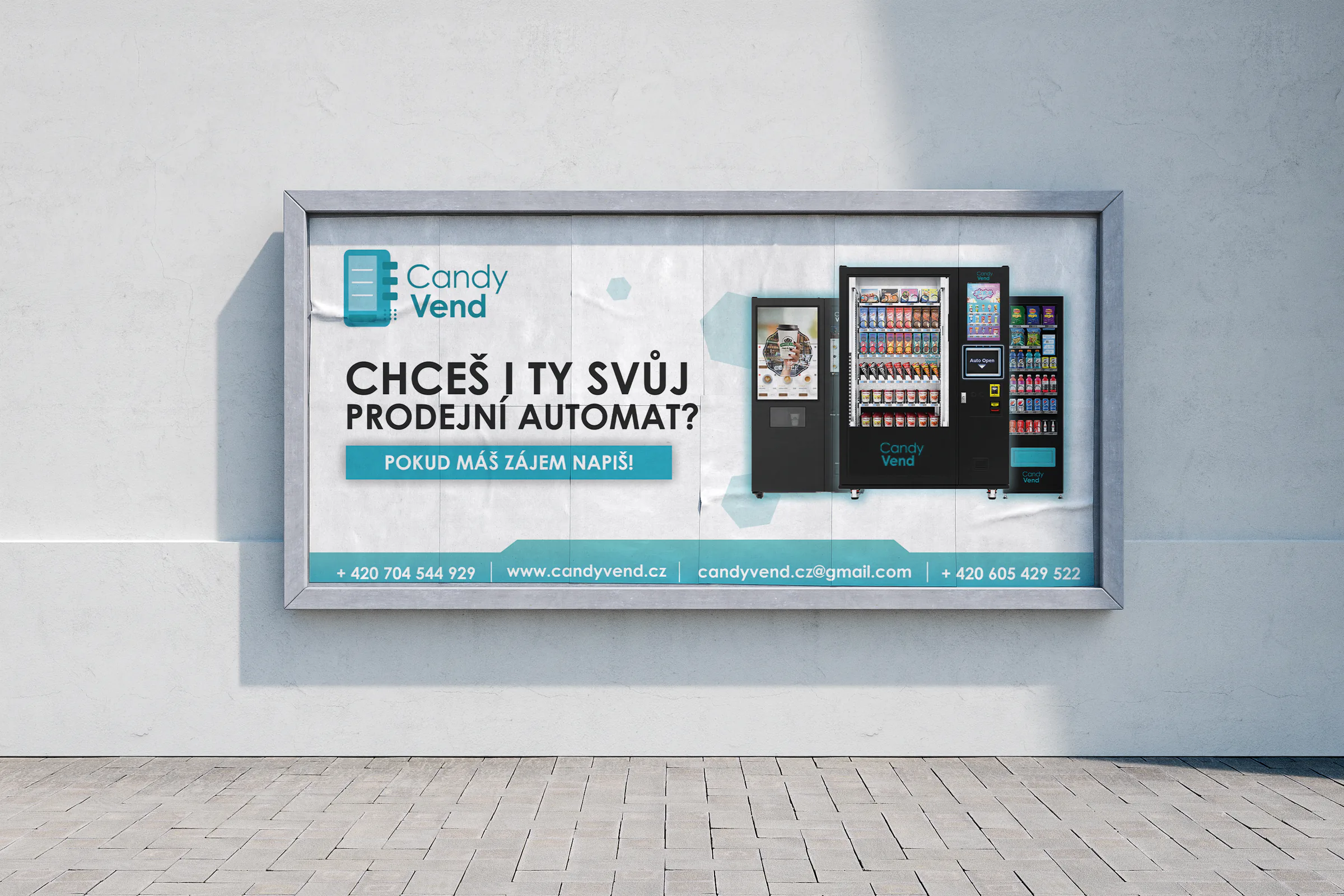 Billboard společnosti Candy Vend