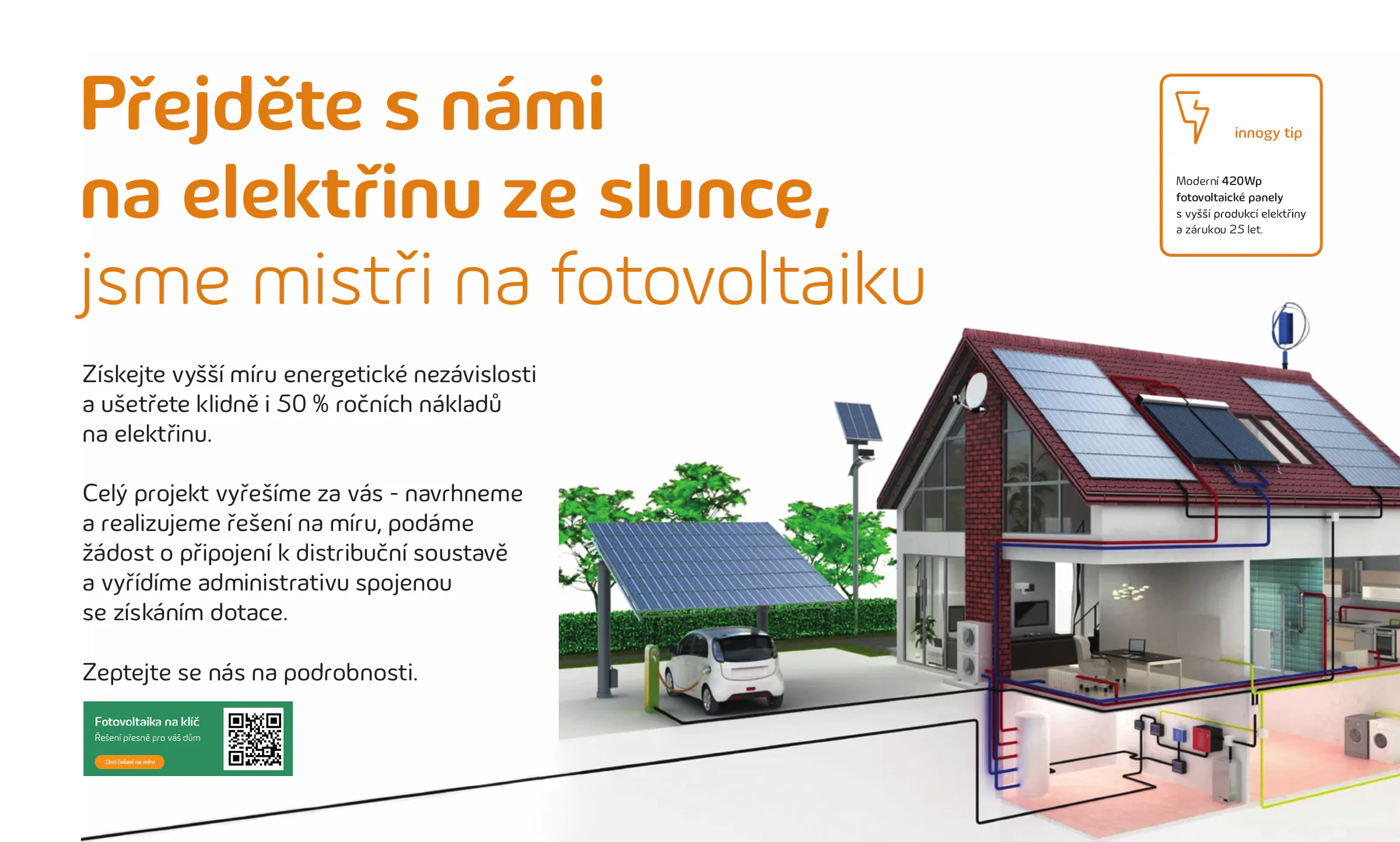 Informační T-board Innogy o domácí fotovoltaice