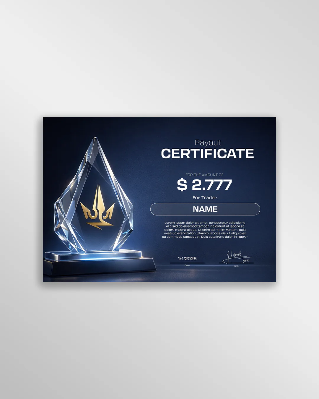 Digitální certifikát v identitě Invictus