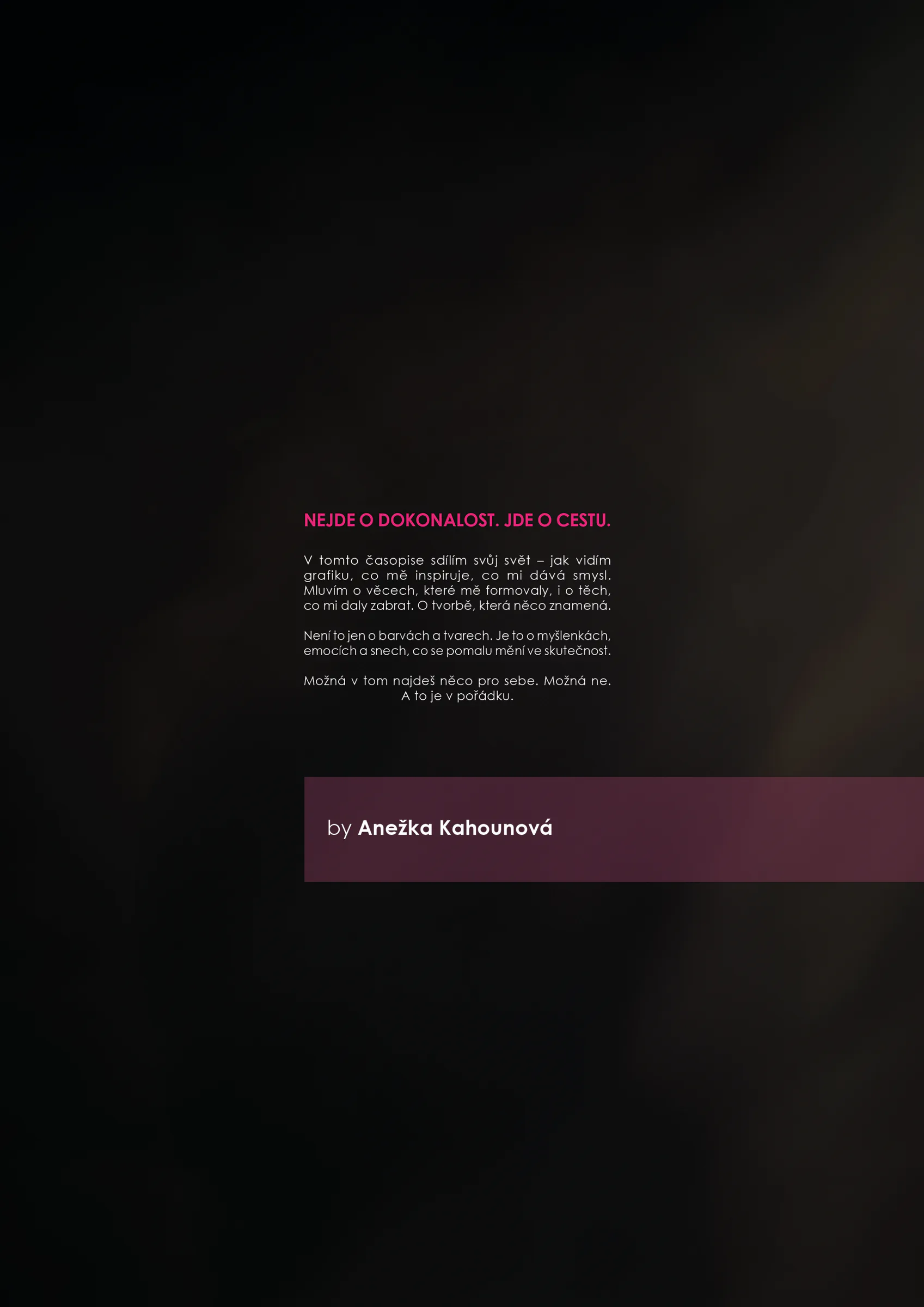 Zadní strana časopisu Kreativa