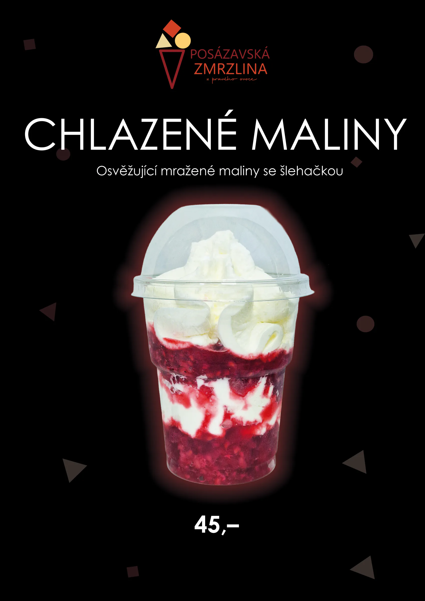 Produktový plakát Chlazené maliny